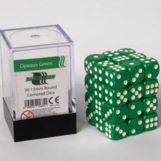 Hracie kocky Blackfire Opaque 36 ks 12mm - zelené