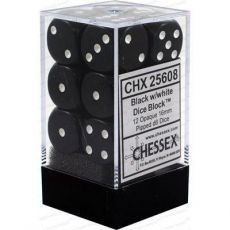 Hracie kocky Chessex Opaque Black