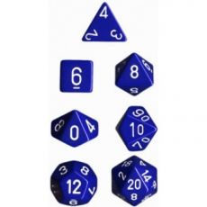Hracie kocky Chessex 7 Dice Set Opaque polyhedral Blue