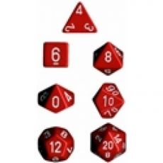 Hracie kocky Chessex 7 Dice Set Opaque Polyhedral Red