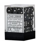 Hracie kocky Chessex Opaque Black/W