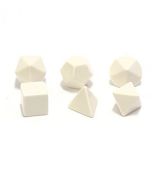 Hracie kocky Chessex 6 Dice Set Polyhedral Blank  White