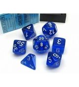 Hracie kocky Chessex 7 Dice Set Translucent Blue