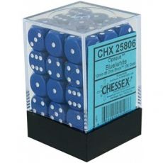 Hracie kocky Chessex Opaque Blue/W